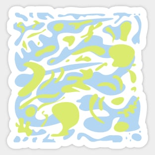 Green and blue blog abstract Sticker